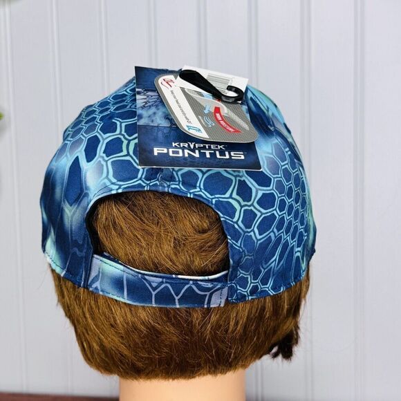 Kryptek American Flag USA Patch Hat OS Adjustable Blue White Green Kaleidoscope - Picture 4 of 11